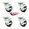 Service Caster 3.5 Inch Phenolic Wheel Swivel Top Plate Caster Set with Brake SCC-20S3514-PHR-TLB-4 - alternate 2